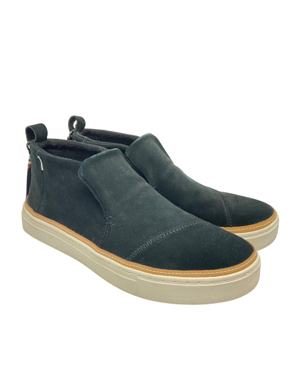 Toms Women's Slip-On Paxton Mid-Cut Casual Sneakers Black Size 7.5M